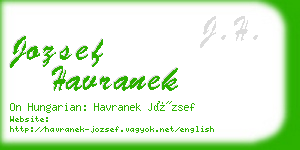 jozsef havranek business card